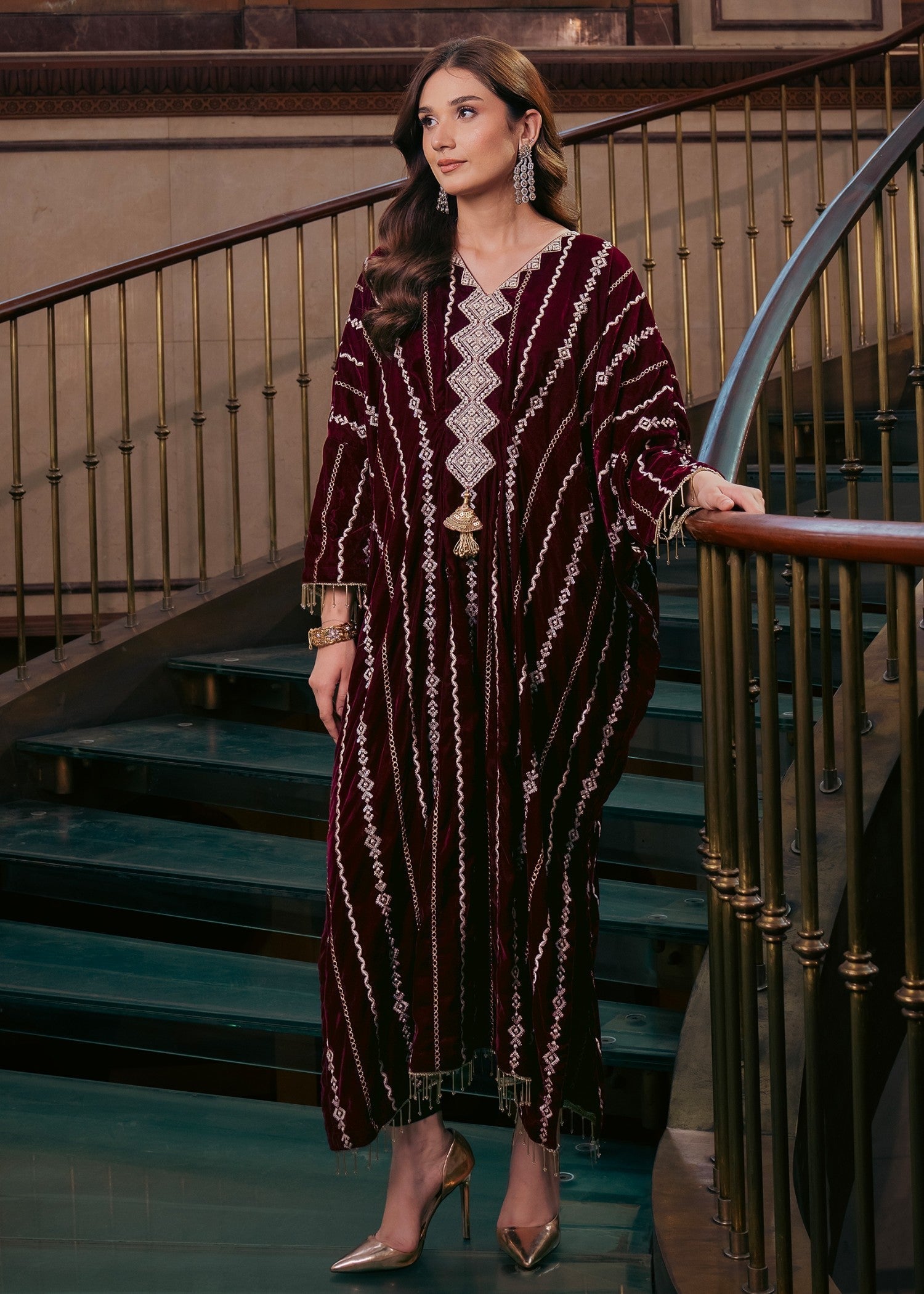 Kross Kulture Velvet kaftaan 01187 Women 1pcs