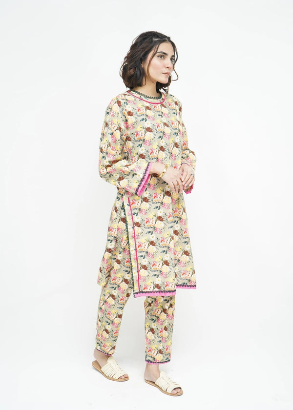 Amna Ali Nawaz Co Ord Set Khaddar QANDEEL Women 2pcs