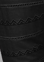 Polkadots Deep Black Straight Trouser 13958PD Women 1pcs