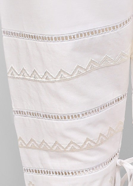 Polkadots Pure Offwhite Straight Trouser 13958PD Women 1pcs