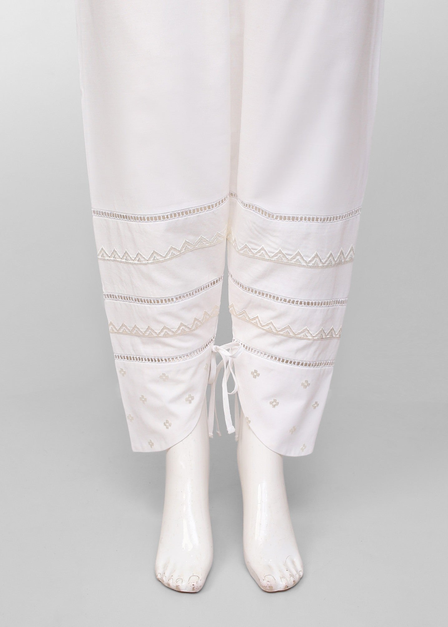 Polkadots Pure Offwhite Straight Trouser 13958PD Women 1pcs