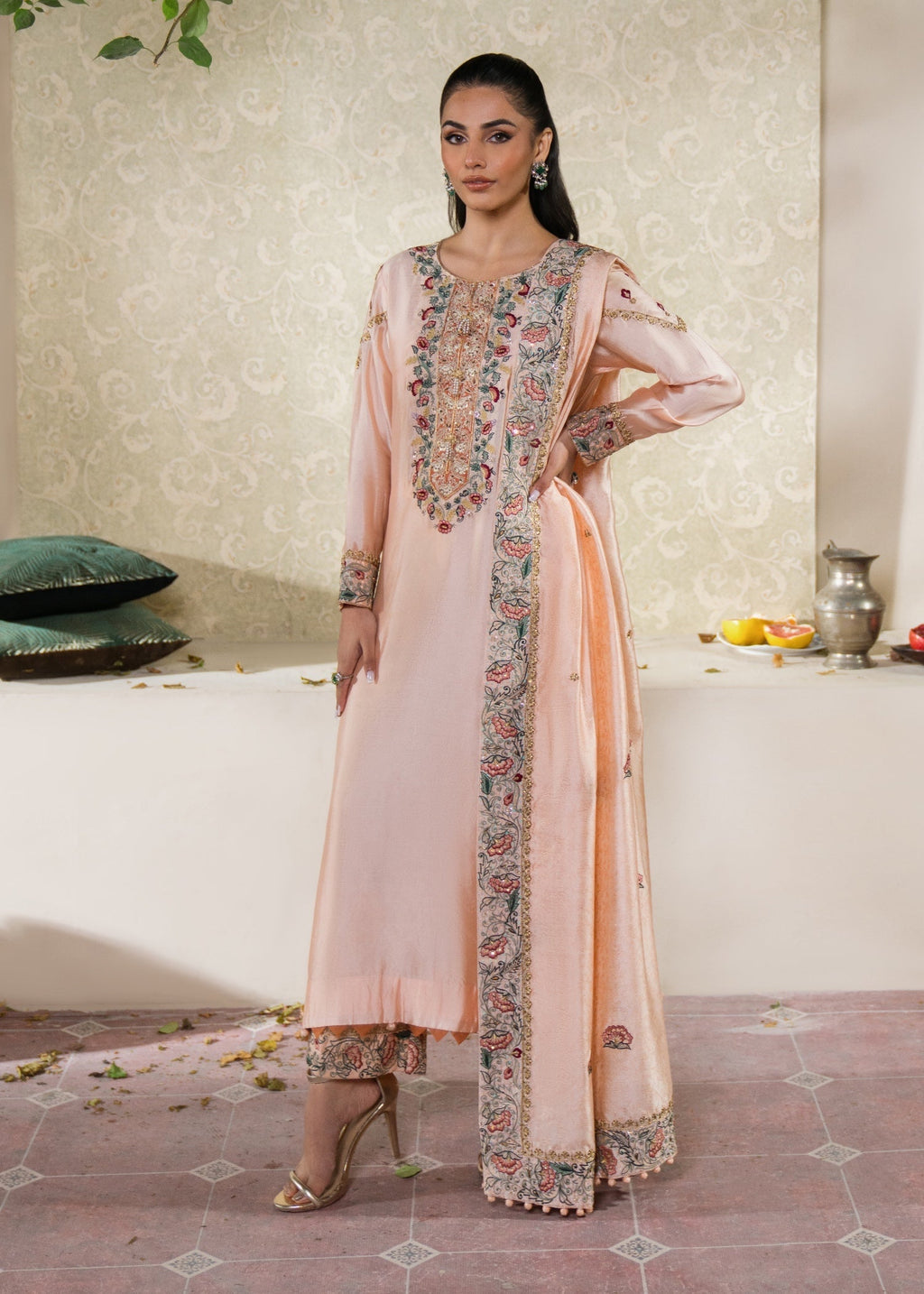 Muntaha By Shanzay Roohi peach Women 3pcs