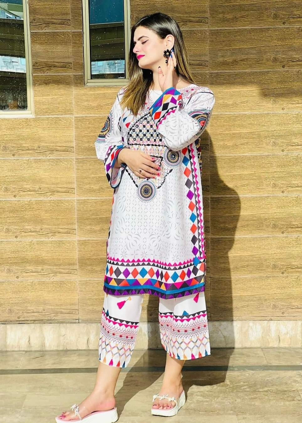 Libas Thread Lawn Digital Mirror Wark Women 2pcs