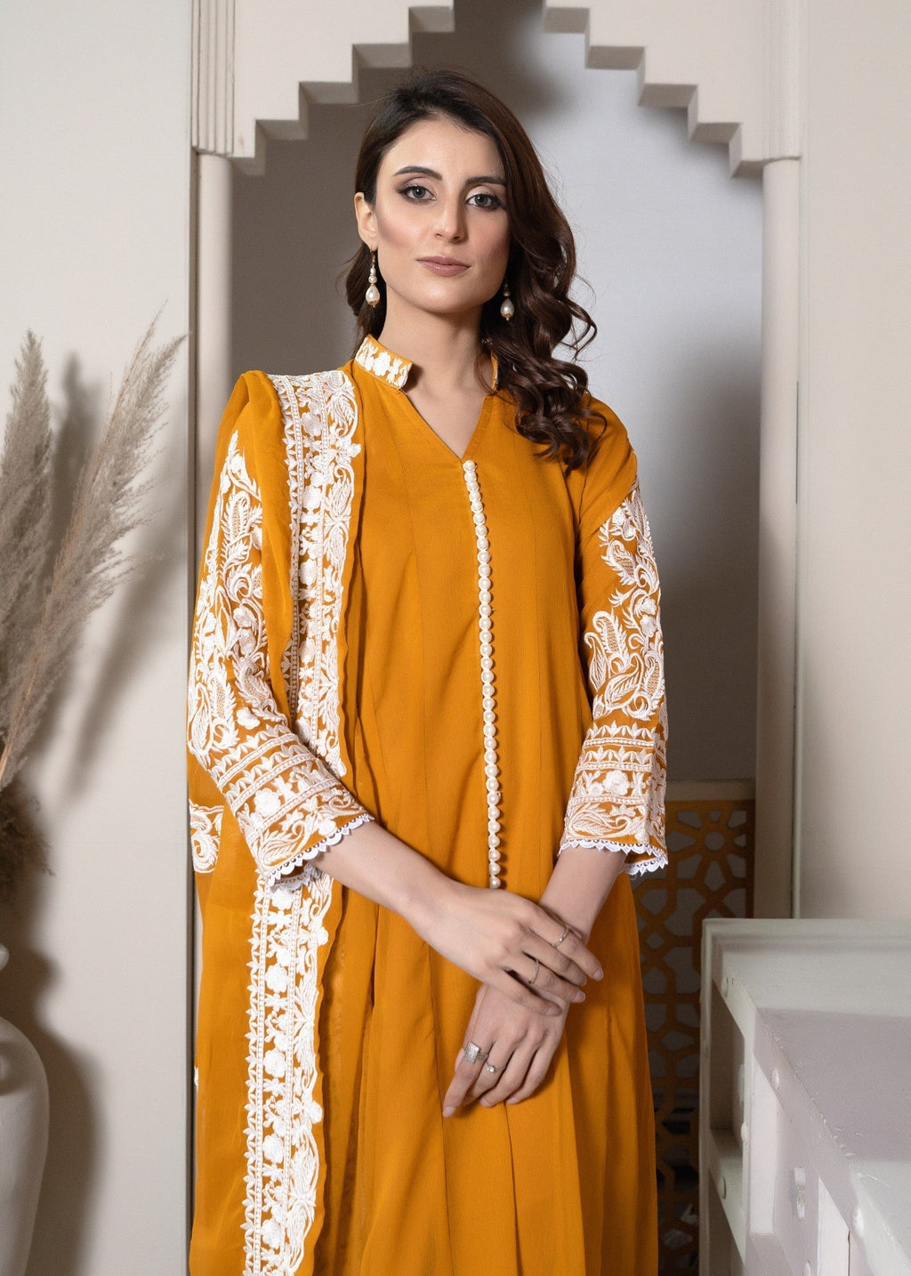 Rangoon Clothing Mehrzad Mustard Women 3pcs