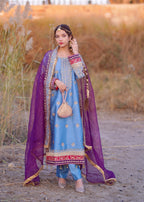 Suits By Sadia Ice blue Women 3pcs