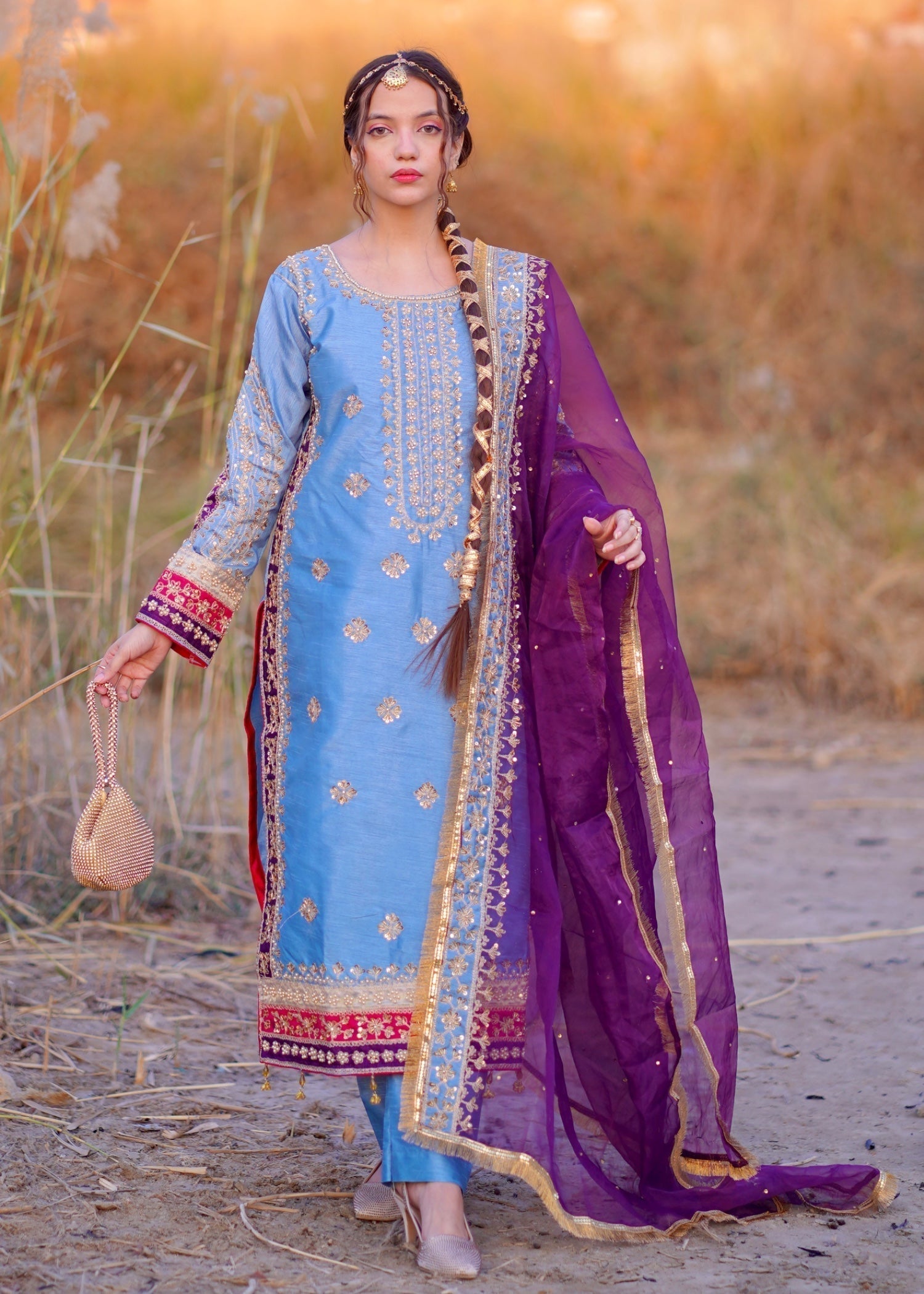 Suits By Sadia Ice blue Women 3pcs