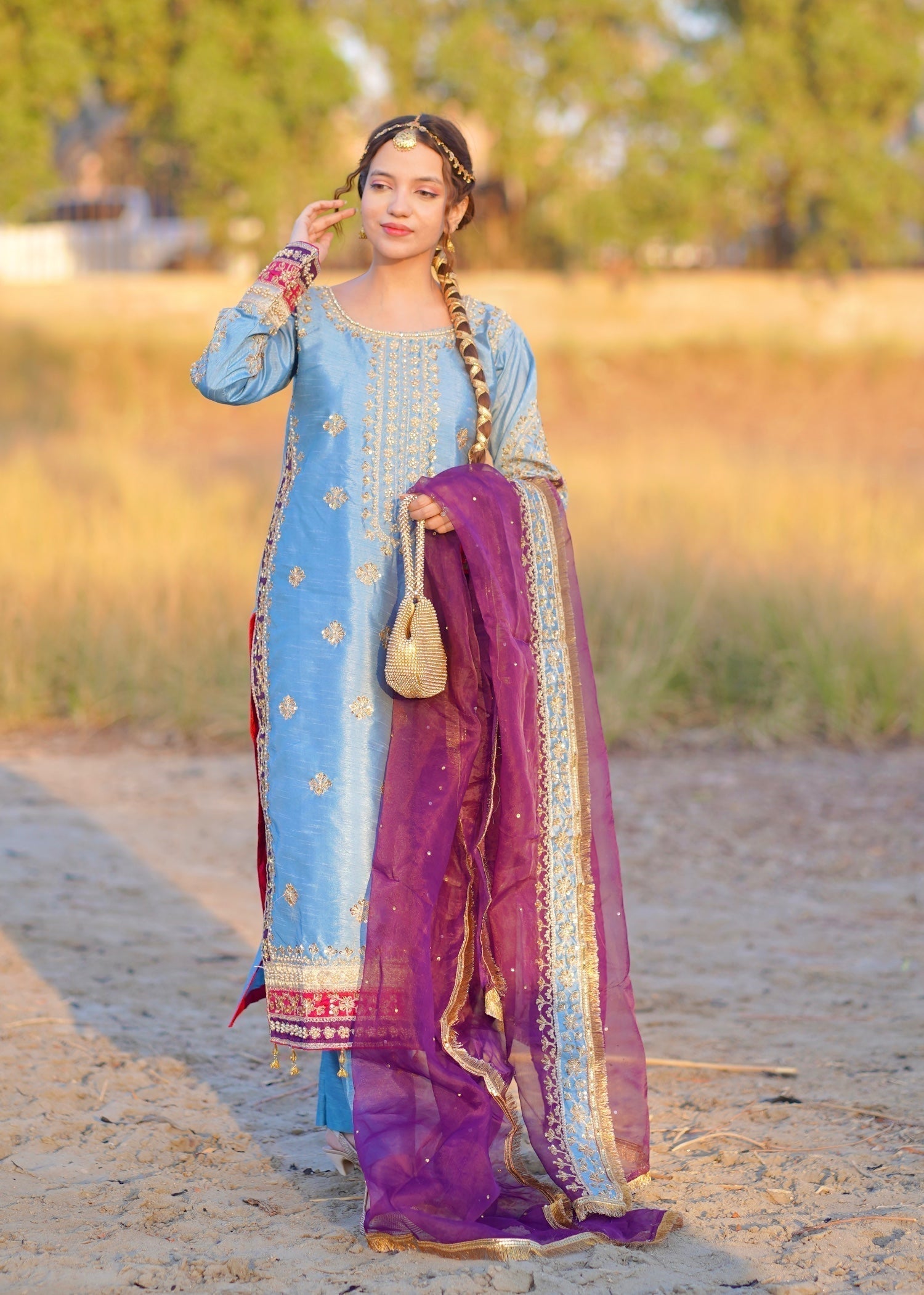 Suits By Sadia Ice blue Women 3pcs