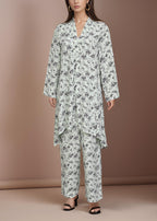Polkadots Light Sage Georgette Printed Suit 14025HG Women 2pcs