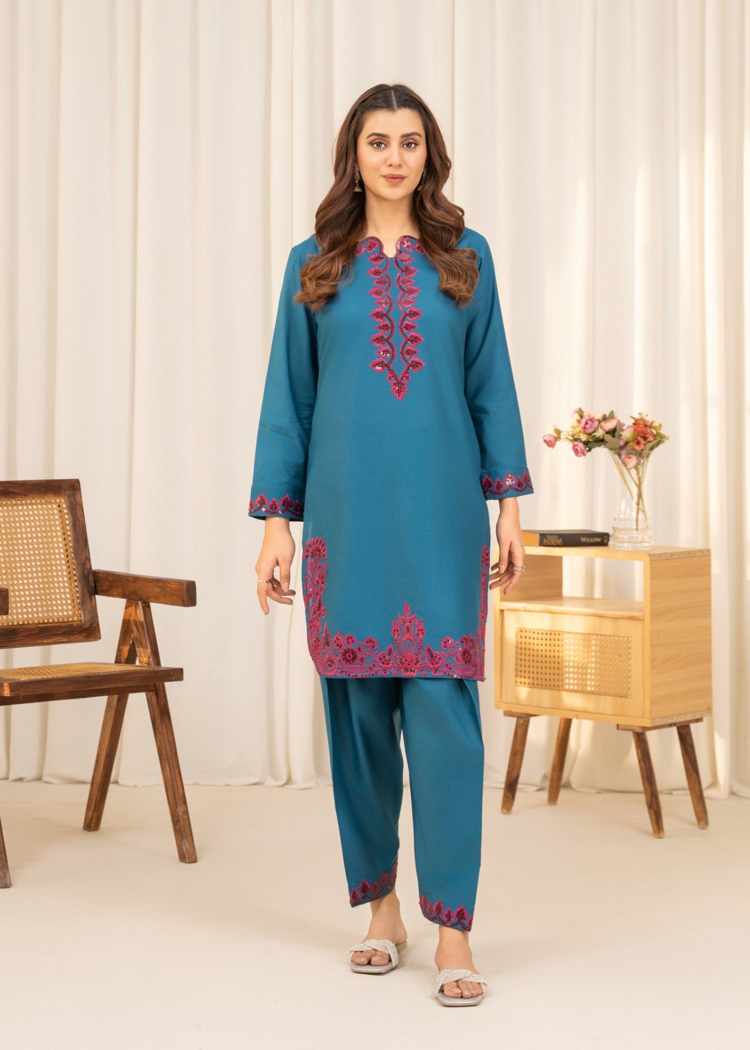 Sahibas By Mirza Camry Blue Women 2pcs