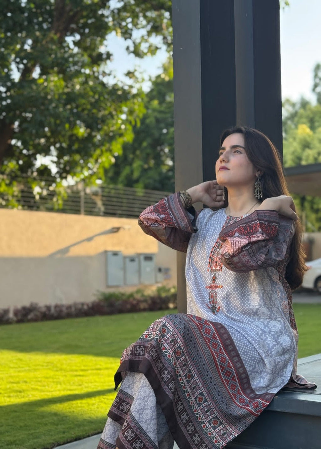 Libas Thread W.2 Lawn Digital Mirror work Women 2pcs