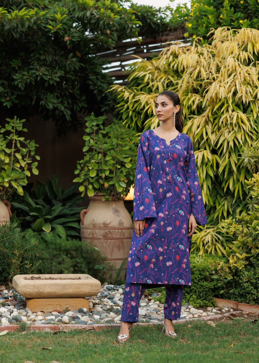 Zarasi Eclipse Blossom Stitched Lawn Suit Women 2pcs