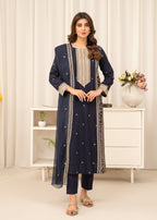 Sahibas By Mirza Nusrat Navy Women 3pcs
