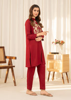 Sahibas By Mirza Kiran Maroon Women 2pcs