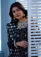 Miss & Mrs Black flower garara Women 3pcs
