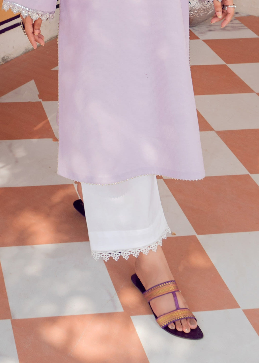 Chandan Nagri SHALWER white Women 1pcs