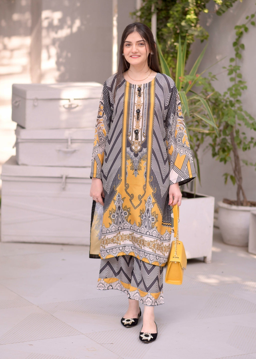 Elara Official Printed EL356G Women 2pcs