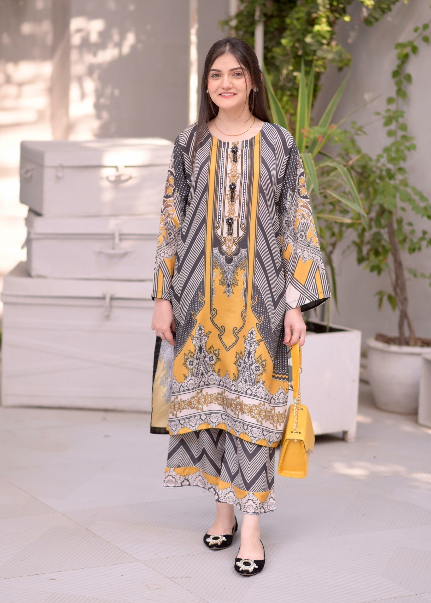 Elara Official Printed EL356G Women 2pcs