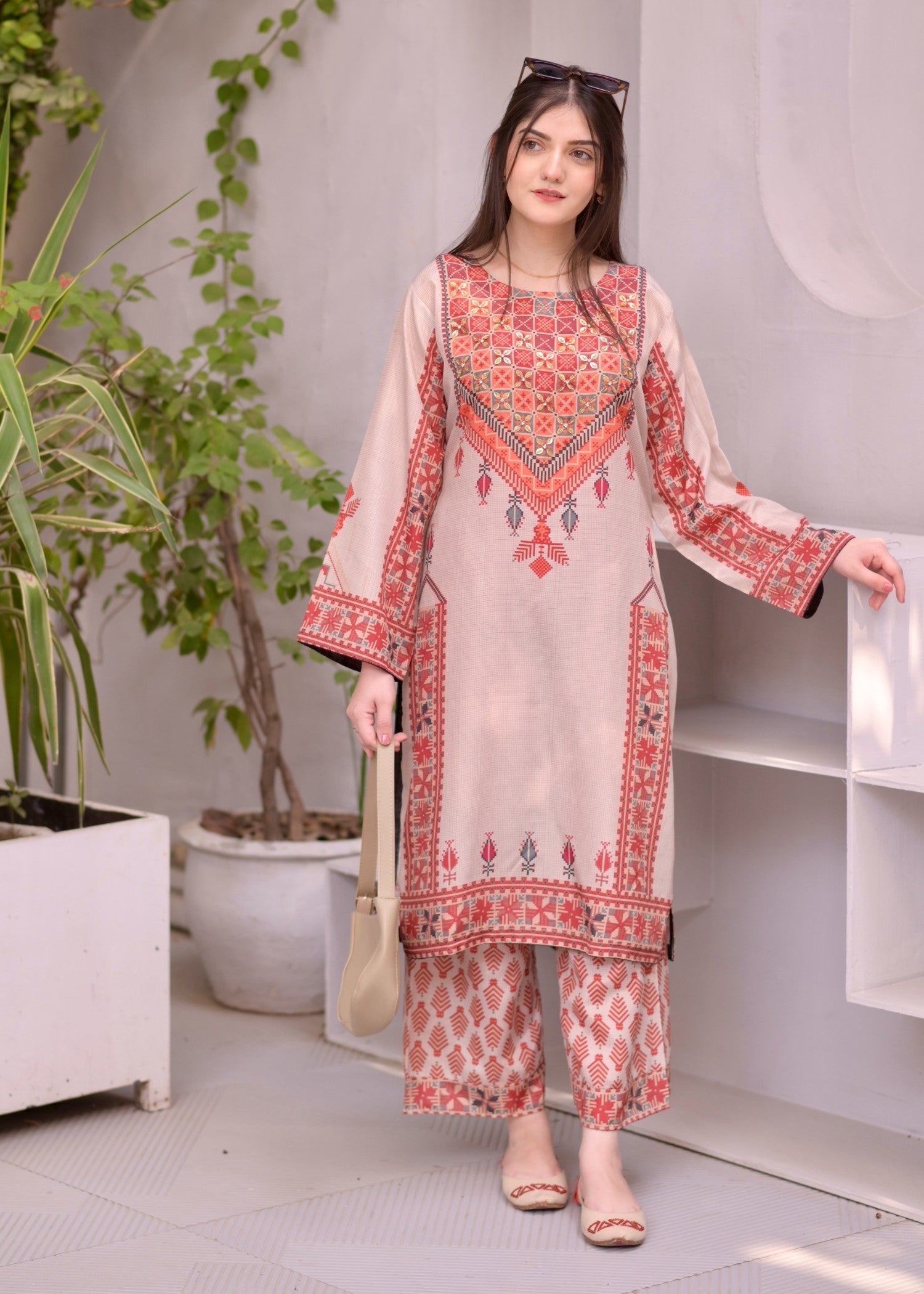 Elara Official Printed EL357G Women 2pcs
