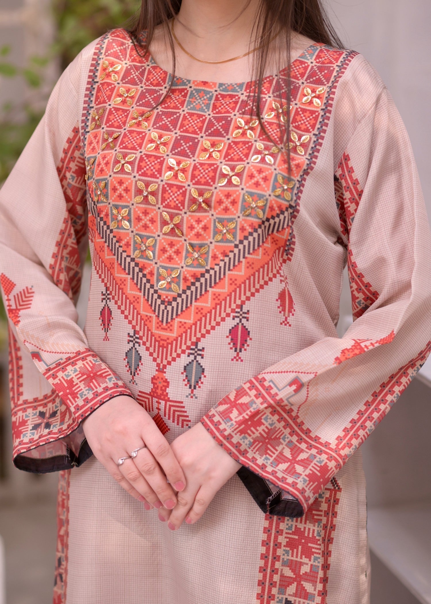 Elara Official Printed EL357G Women 2pcs