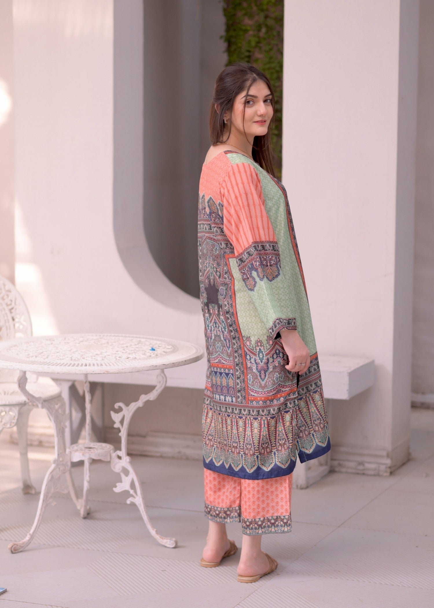 Elara Official Printed Pastel EL358G Women 2pcs