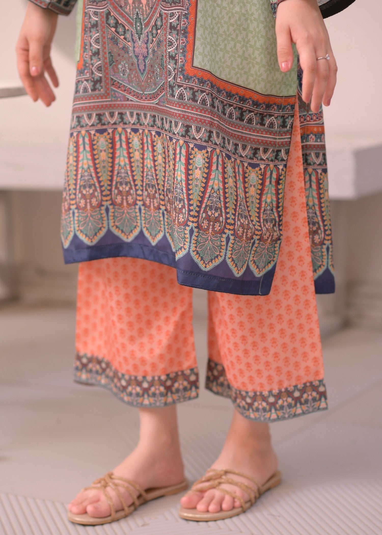 Elara Official Printed Pastel EL358G Women 2pcs