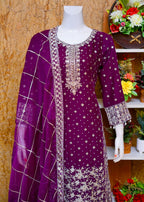 SAIRA SULTANA Mahrosh Plum Women 3pcs