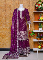 SAIRA SULTANA Mahrosh Plum Women 3pcs