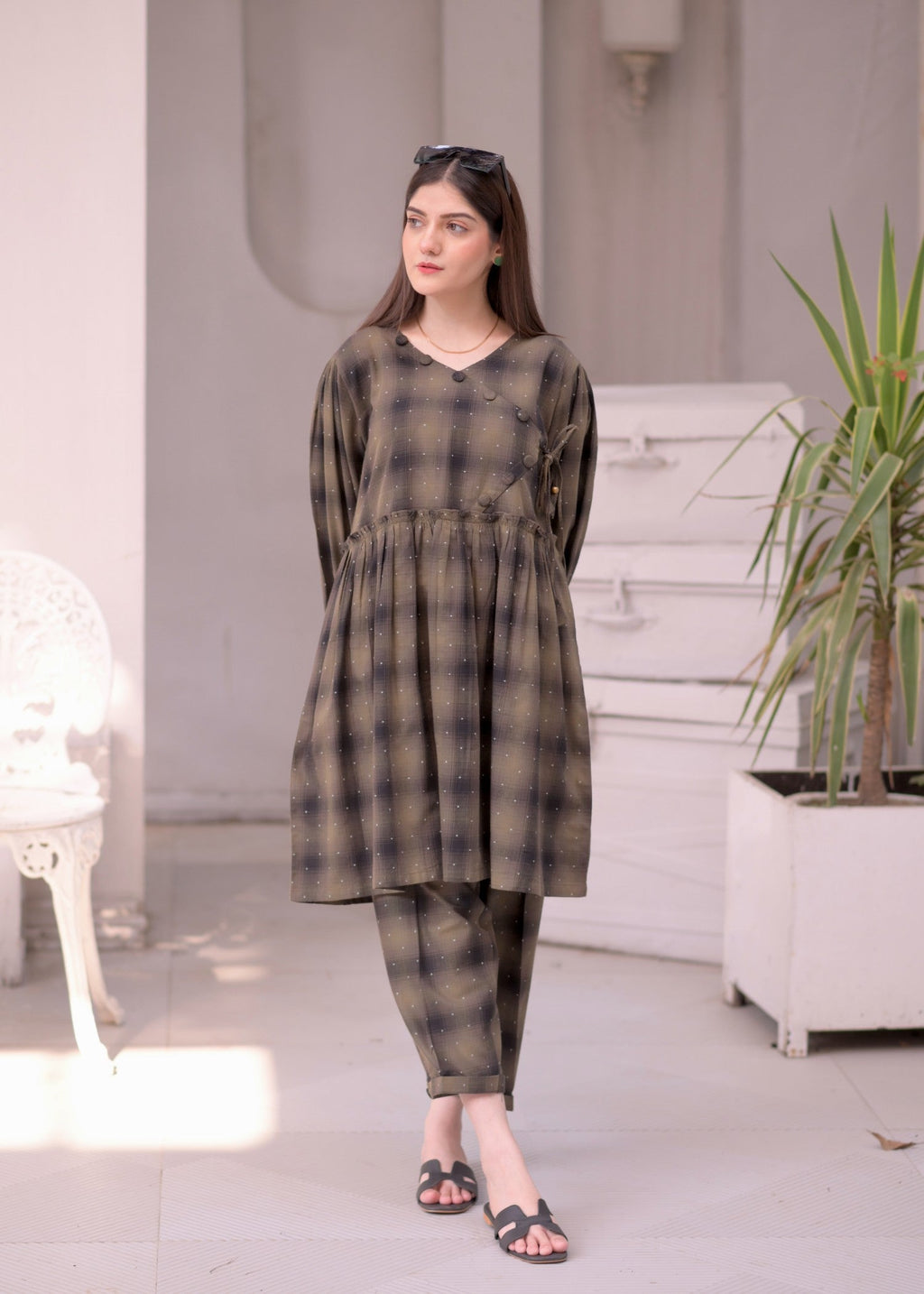 Elara Official Checkered EL359G Women 2pcs
