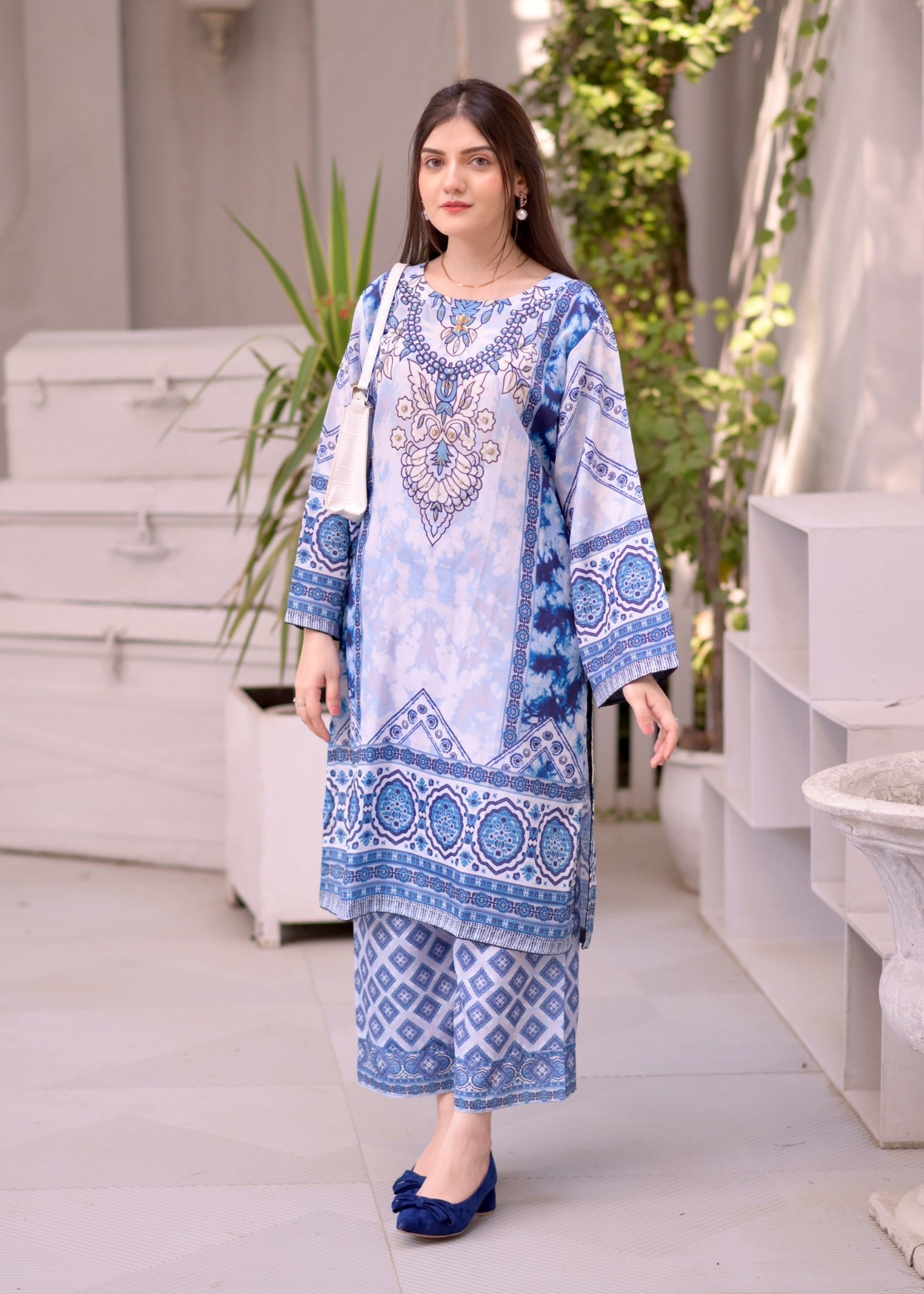 Elara Official Printed EL362G Women 2pcs