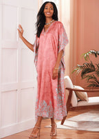 Soukpk Pink Kaftan Women 1pcs
