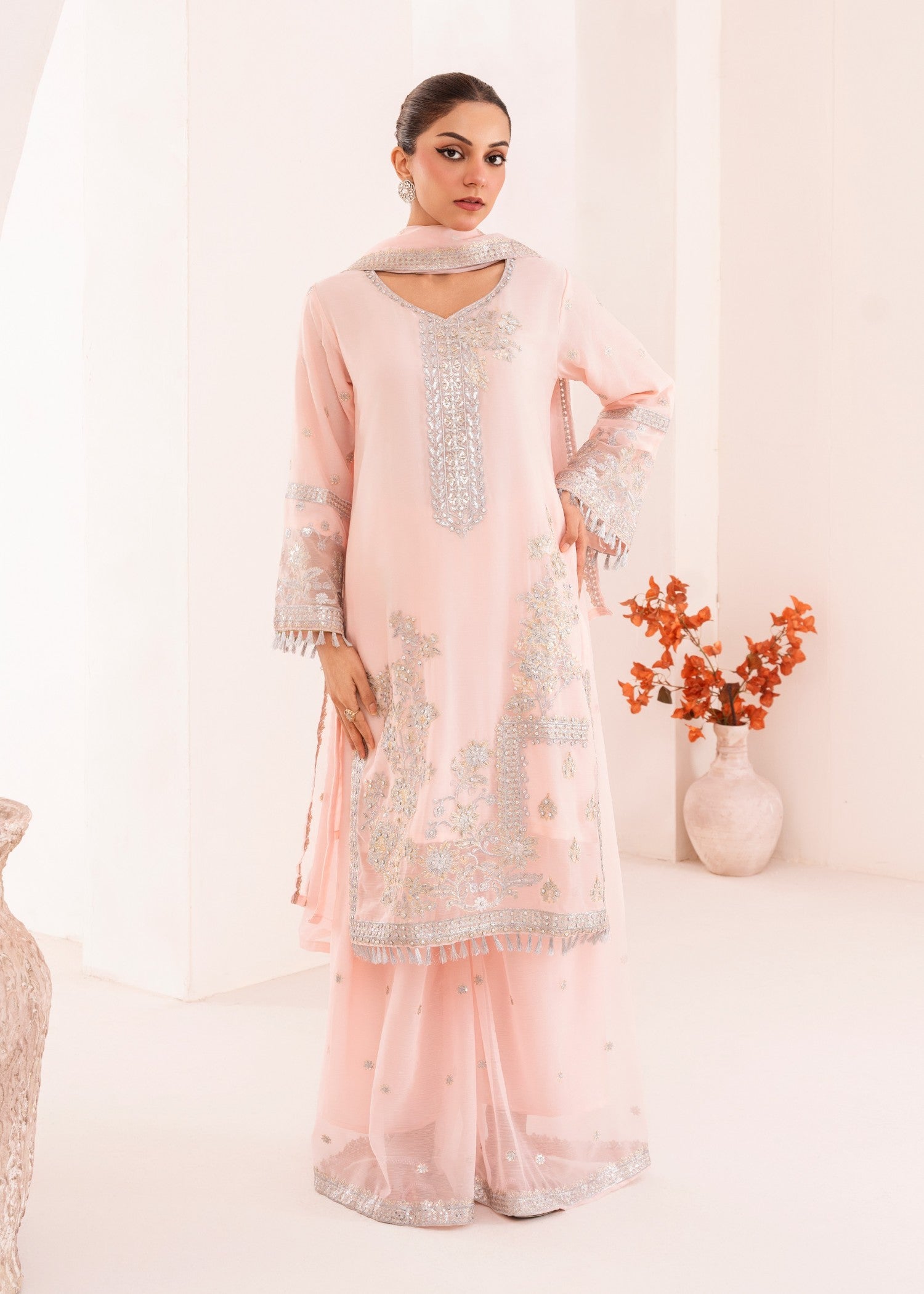 Four Season Boutique NOOR JAHAN PINK Women 3pcs