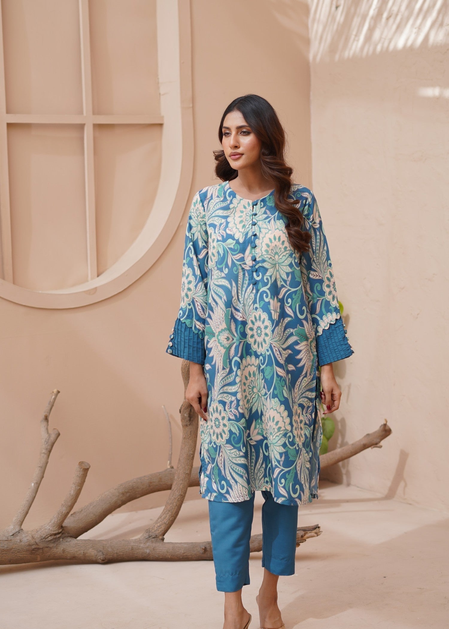 Nairah Sea Green Women 2pcs
