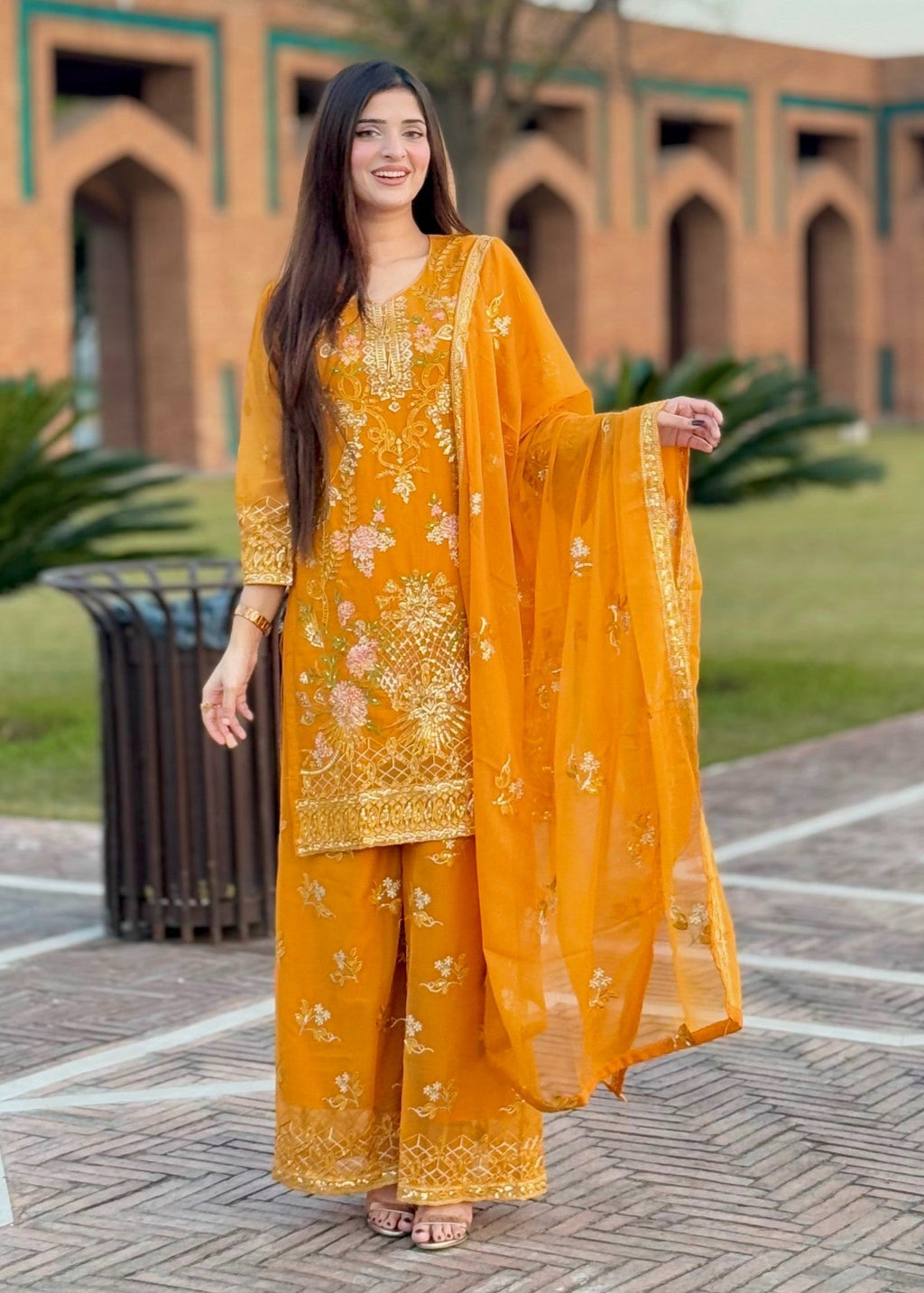 Four Season Boutique PINEAPPLE CHIFFON MUSTARD Women 3pcs