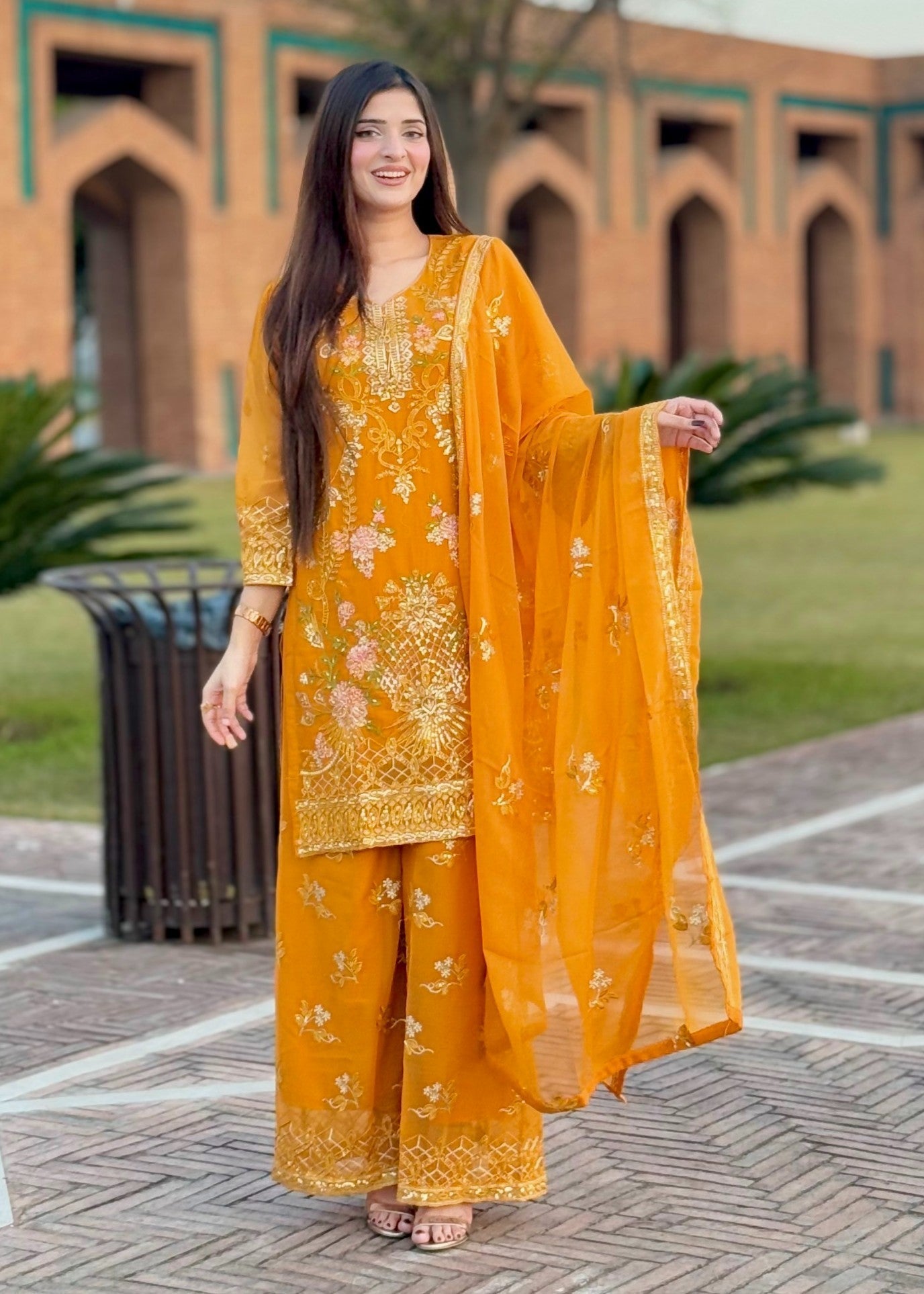 Four Season Boutique PINEAPPLE CHIFFON MUSTARD Women 3pcs