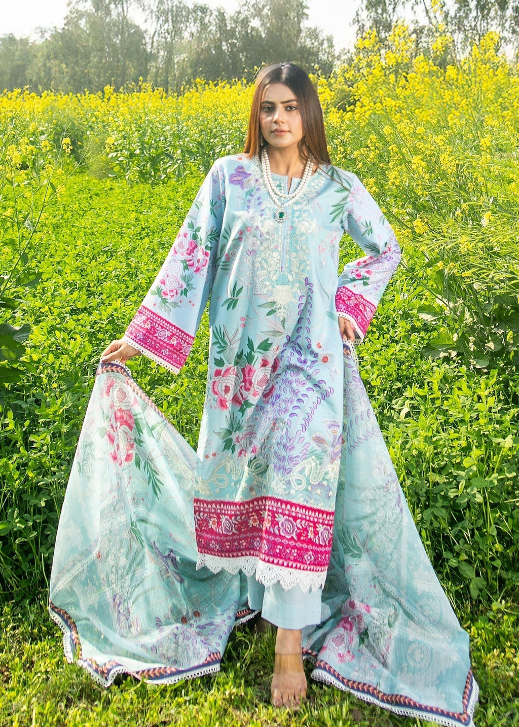 Chandan Nagri DAISY BLUE Women 3pcs