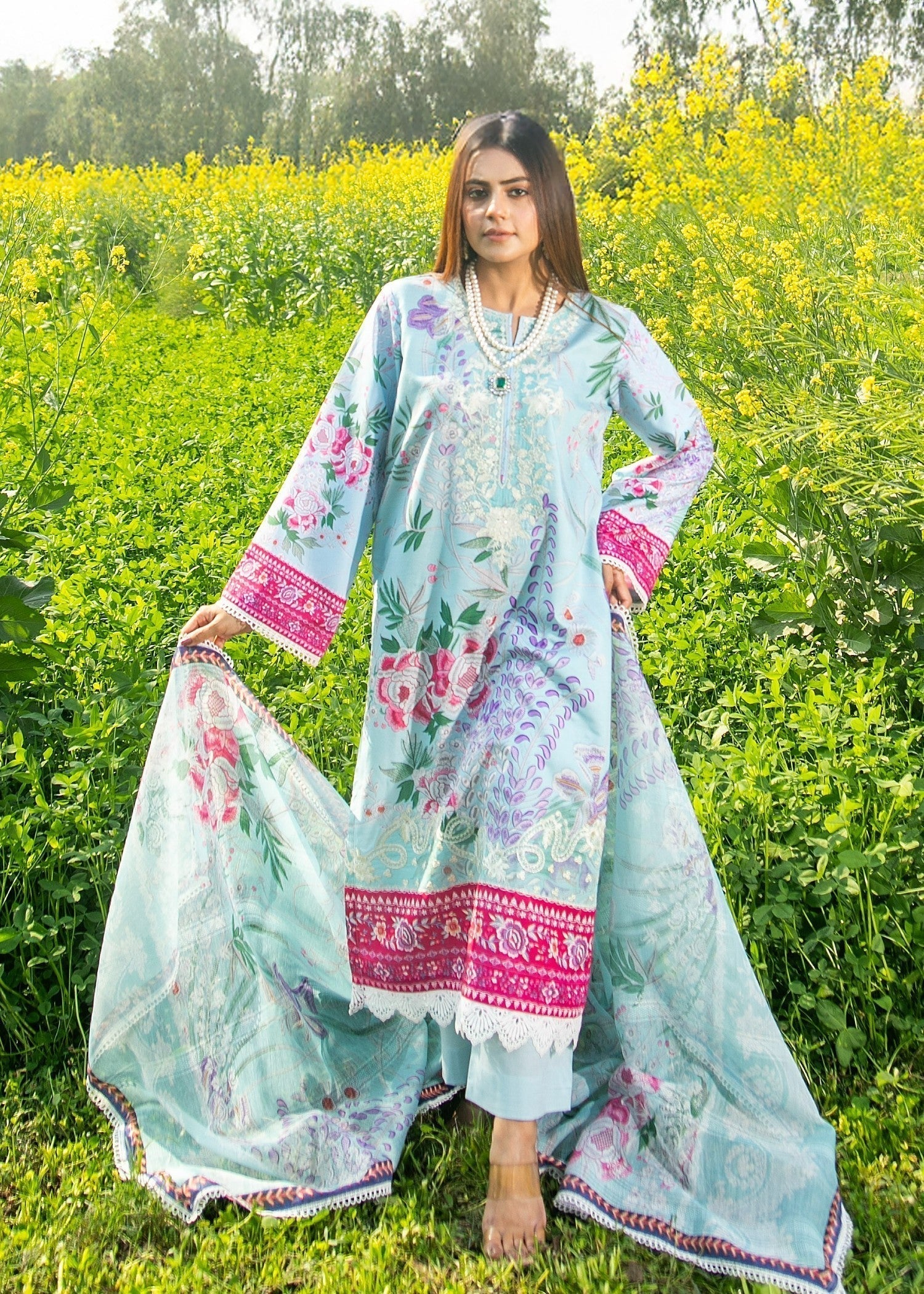 Chandan Nagri DAISY BLUE Women 3pcs