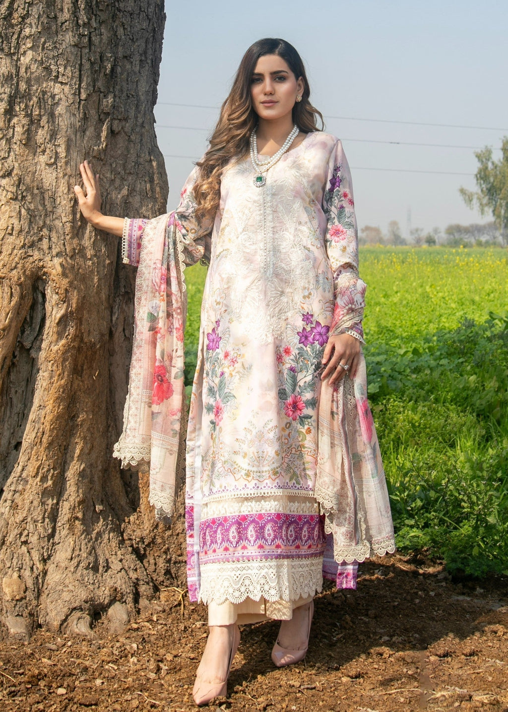 Chandan Nagri ELIE OFFWHITE Women 3pcs