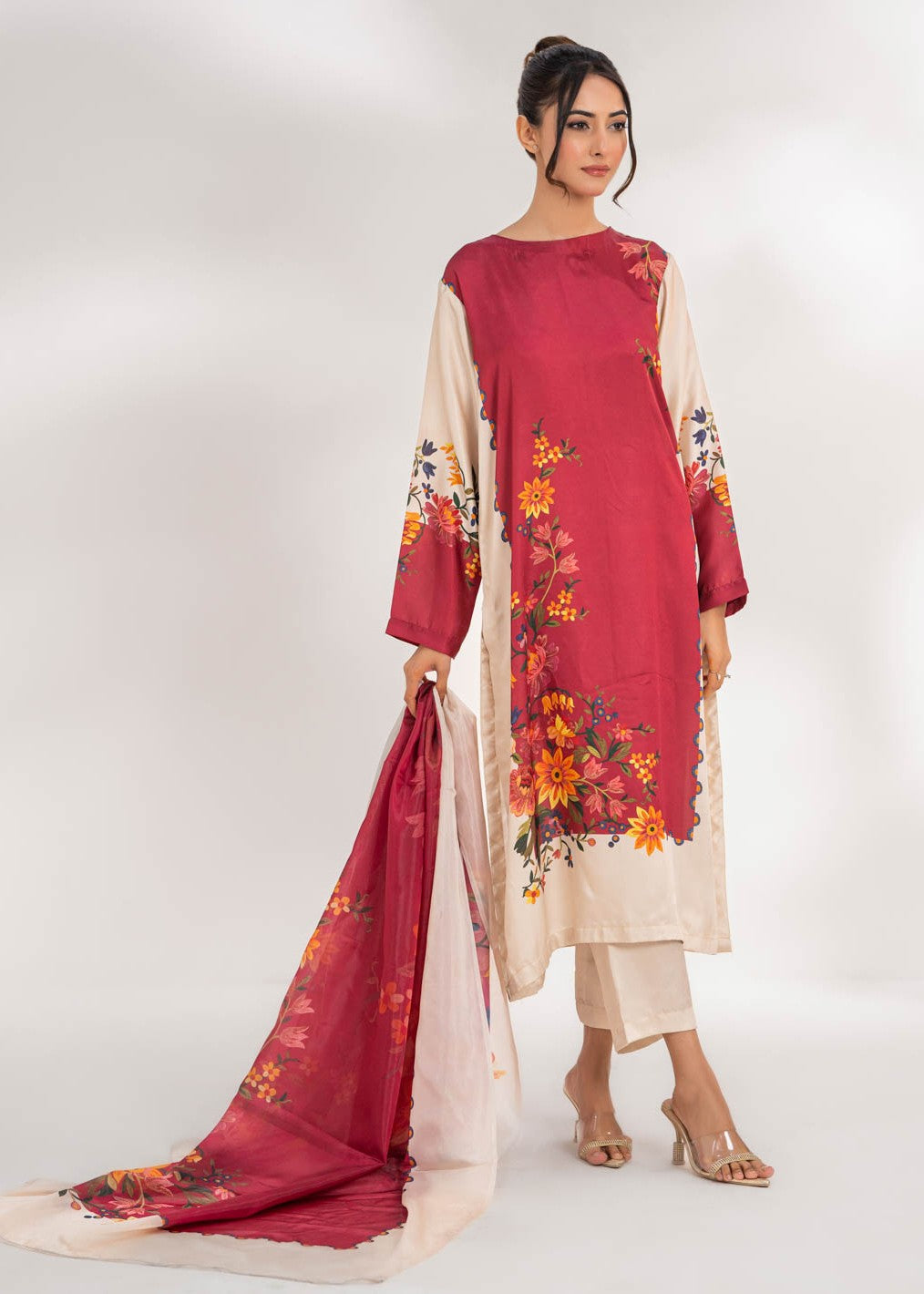 Tng (The Next Generation) Eevaa | Stitched | | Printed Silk Women 3pcs
