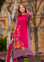 Tng (The Next Generation) Arwaa | Stitched | | Printed Silk Women 3pcs