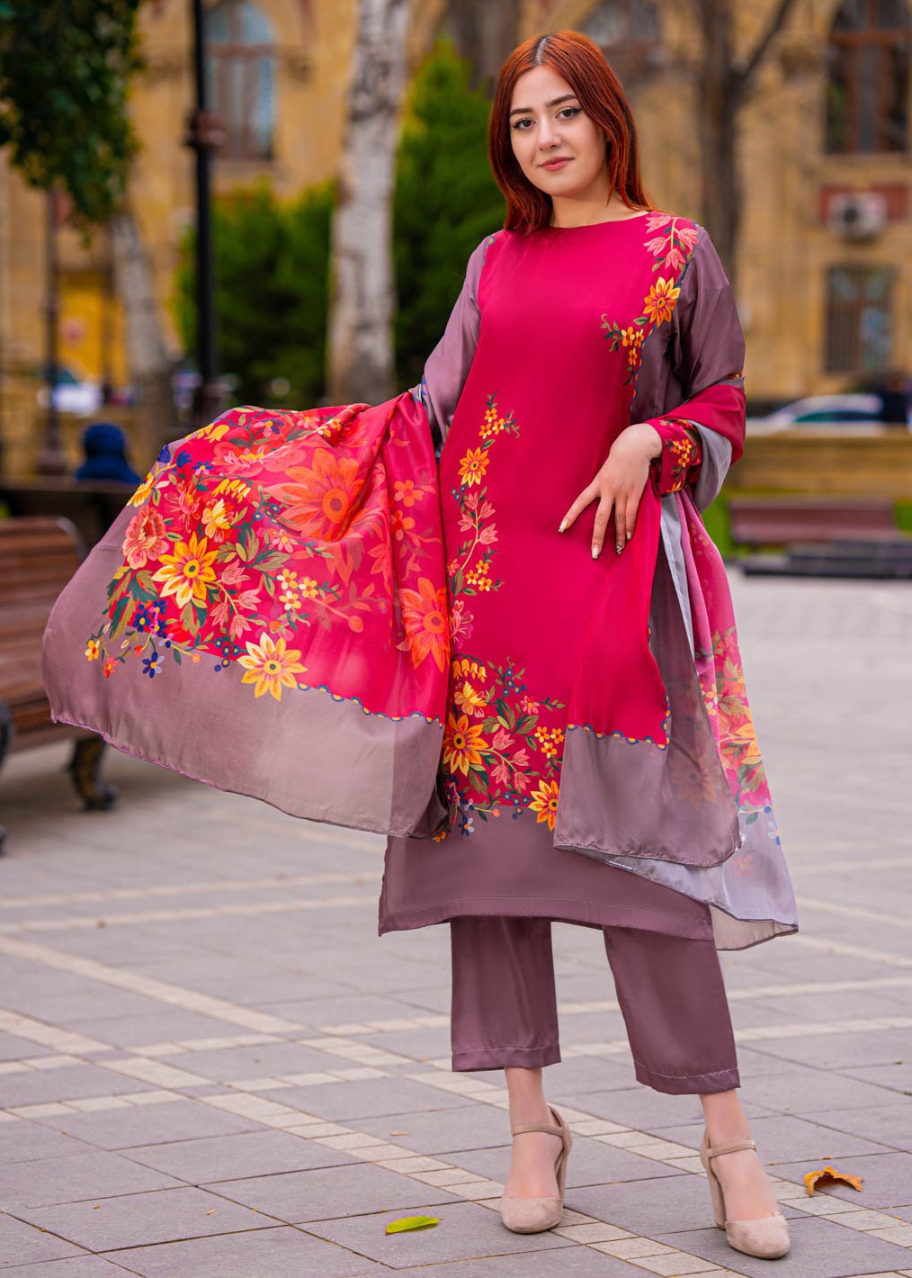 Tng (The Next Generation) Arwaa | Stitched | | Printed Silk Women 3pcs