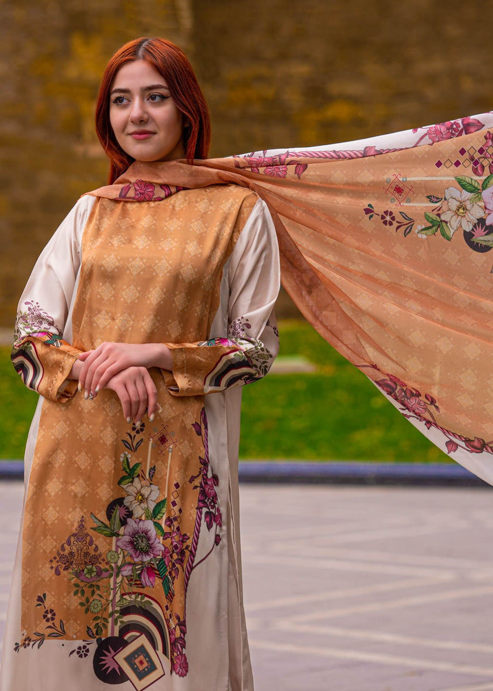 Tng (The Next Generation) Haani | Stitched | | Printed Silk Women 3pcs