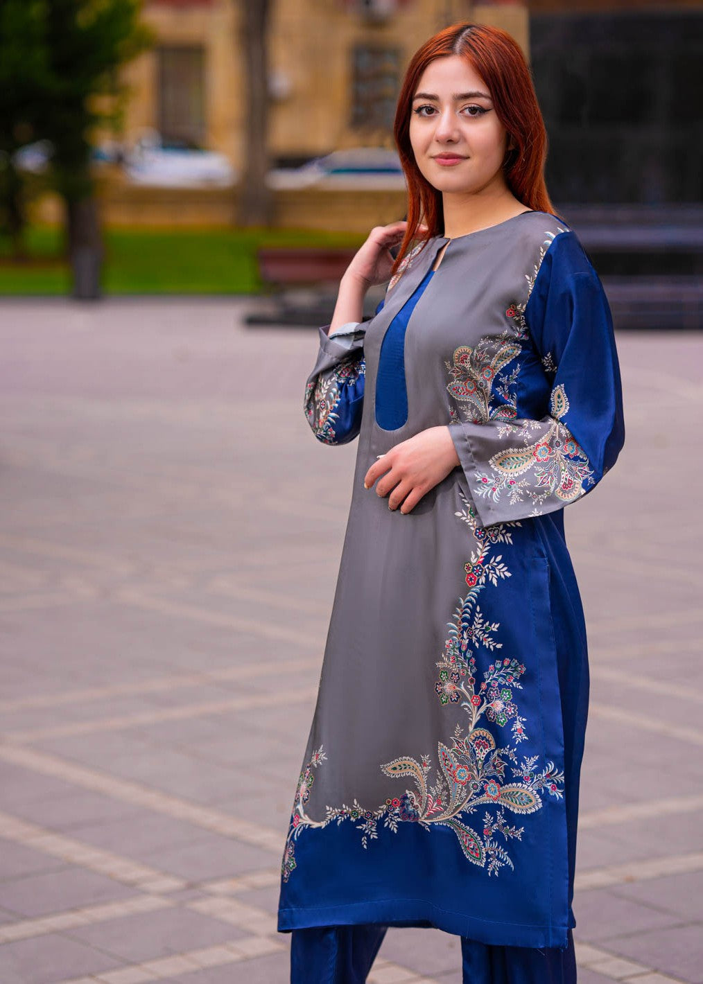 Tng (The Next Generation) Adeena | Stitched | | Printed Silk Women 3pcs