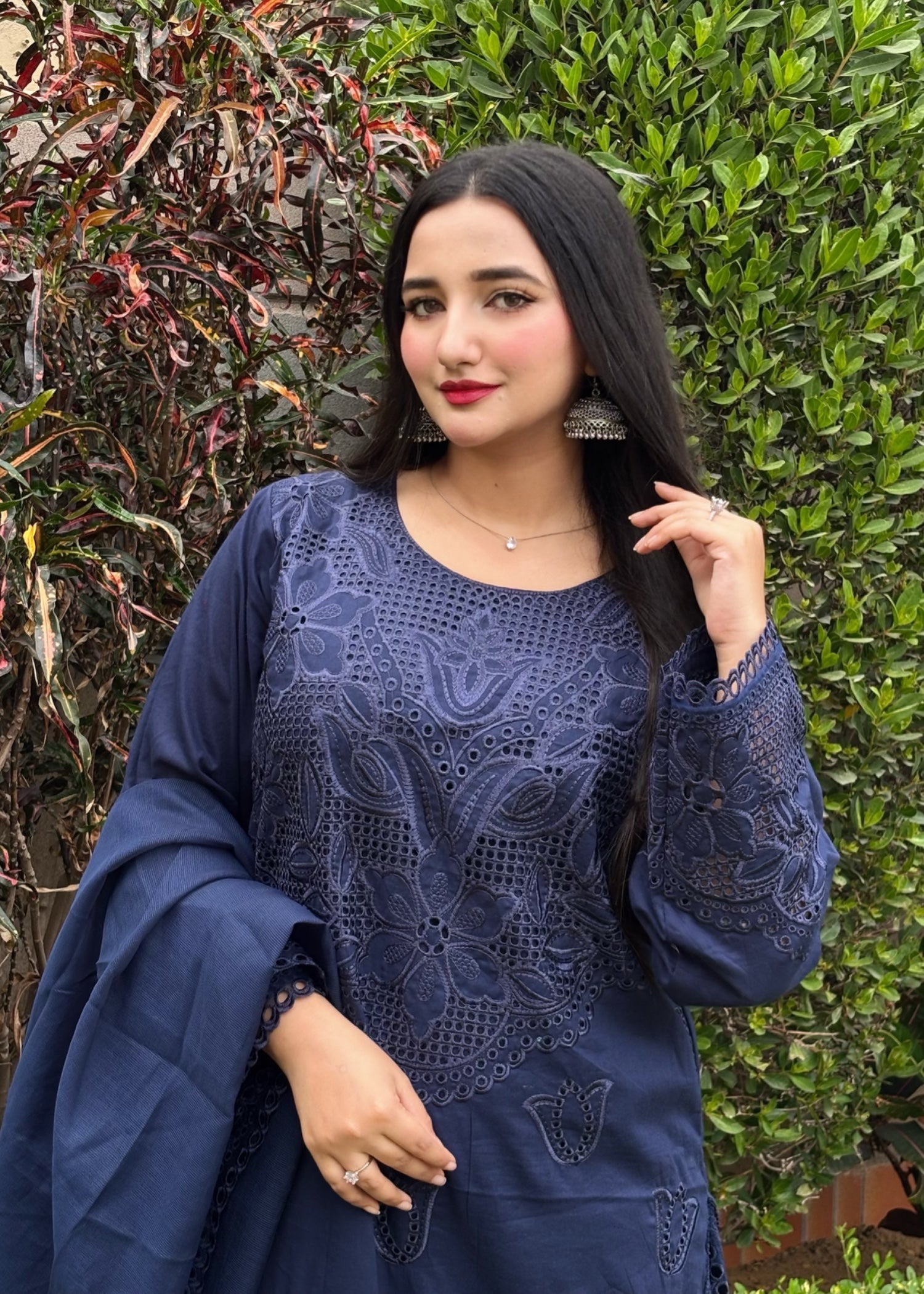 Suits By Sadia Blue lawn Women 3pcs