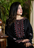 Shehroz Fashion Black Luxe Embroidery Women 2pcs
