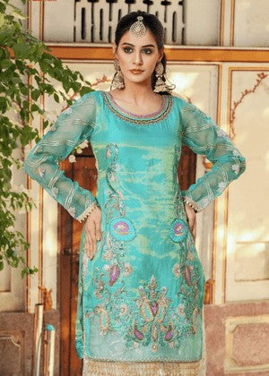 Khuda Baksh Creations Z 221 Turquoise Women 3pcs