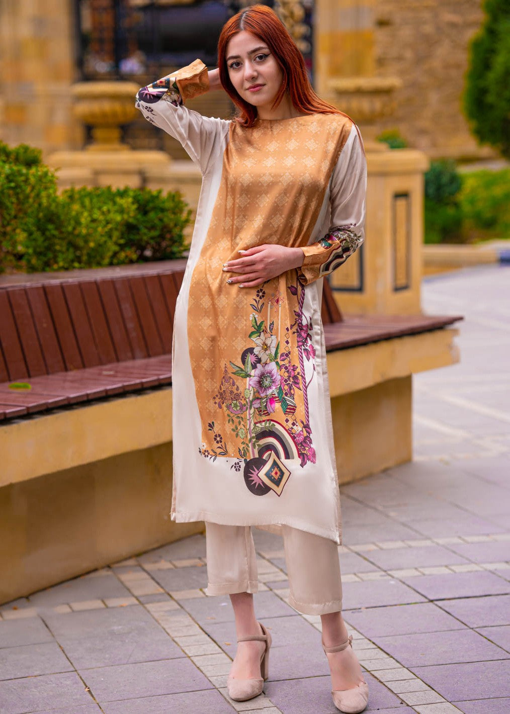 Tng (The Next Generation) Haani | Stitched | | Printed Silk Women 3pcs