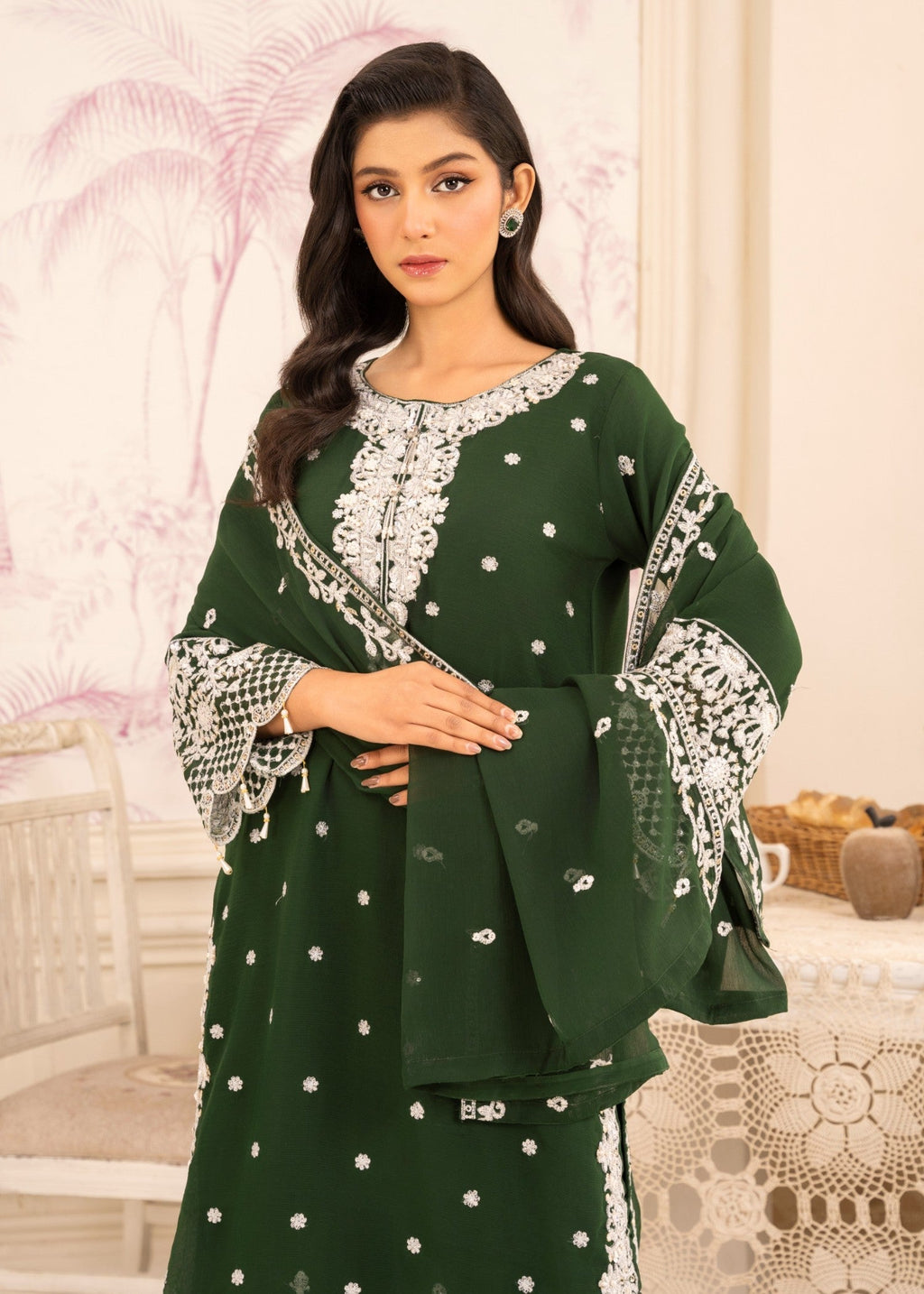Four Season Boutique JASMEEN BOTTLE GREEN Women 3pcs