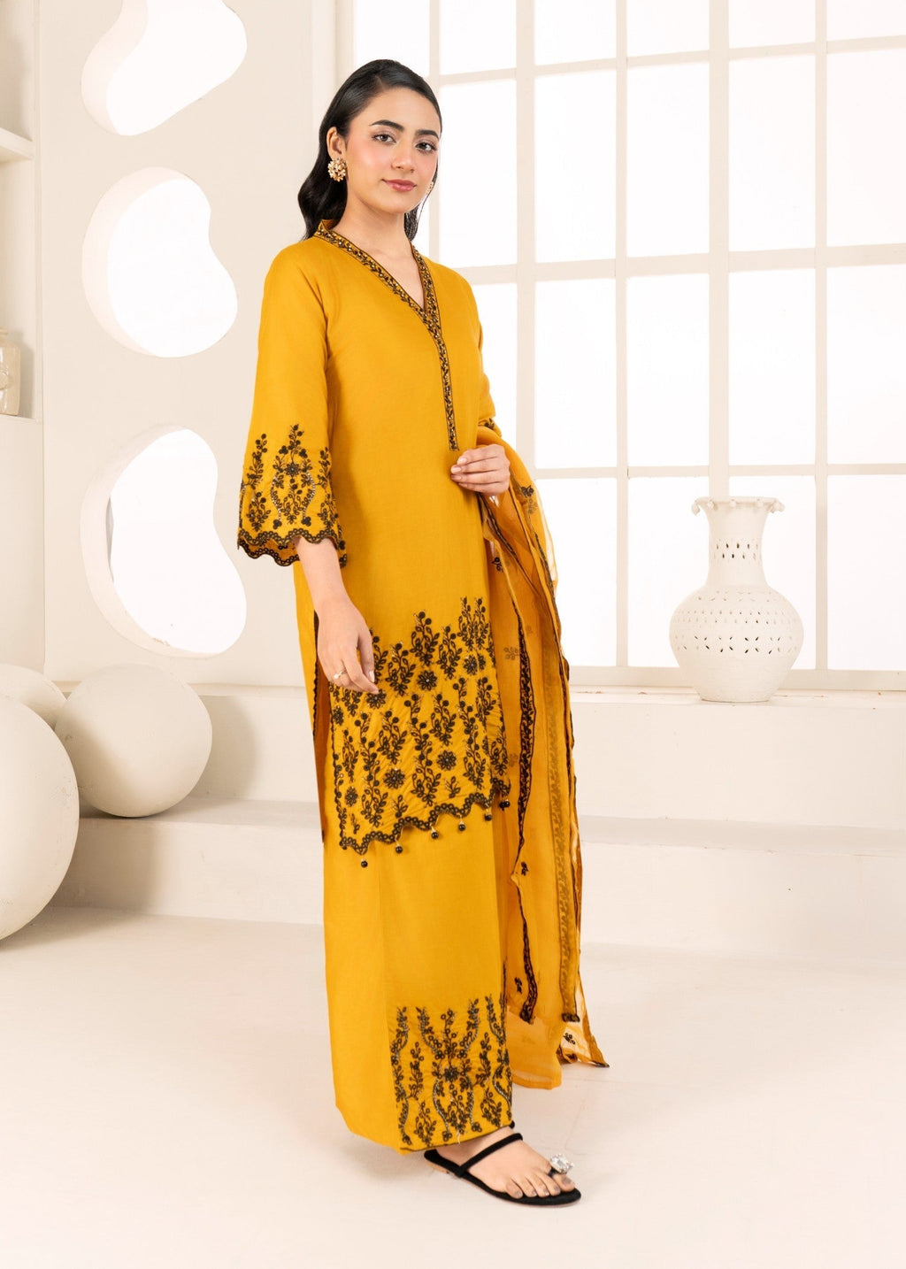 Four Season Boutique DILBAR MUSTARD Women 3pcs