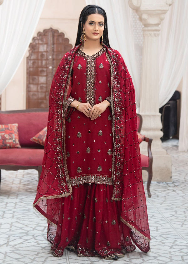 Pehnawa Fashion PREMIUM CHIFFON CHERRY Women 3pcs