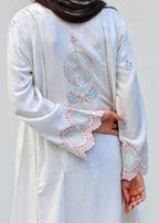 Musani Embroidered Summer Linen White (Pret) Women 2pcs